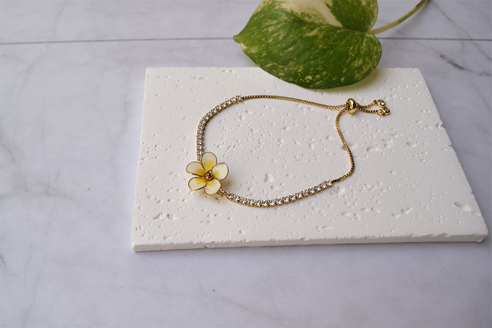 Frangipani flower Bracelet