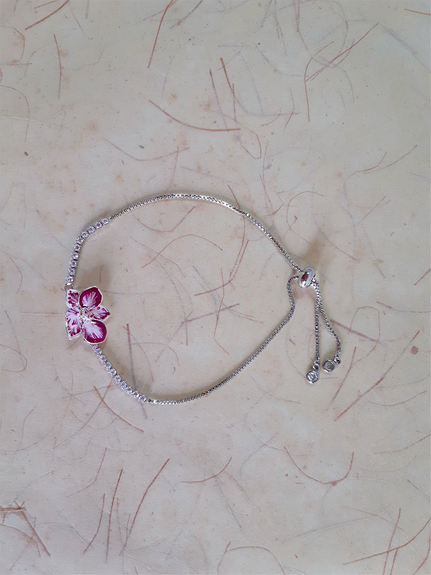 Orchid Flower Bracelet