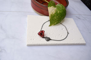 Red Poppy Flower Bracelet