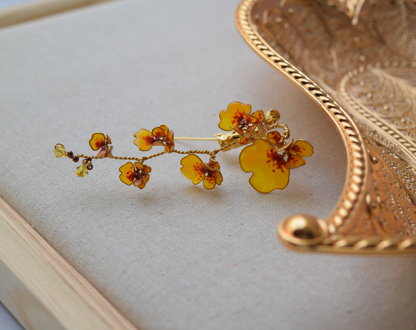 Dancing Lady Orchid Brooch pin