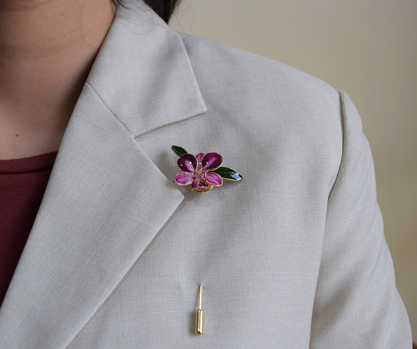 Orchid Flower Brooch pin