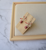 Red White flower cluster earrings necklace set