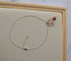 Red White flower cluster earrings necklace set