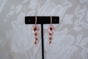 Sakura long dangle earrings