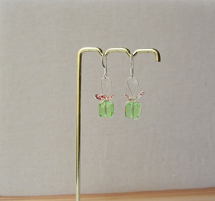 Christmas gift box earrings