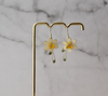 Daffodil earrings White yellow flower