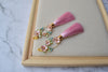 Sakura Flowers Hoop earrings with Tassels