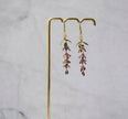 Lavender floral long earrings