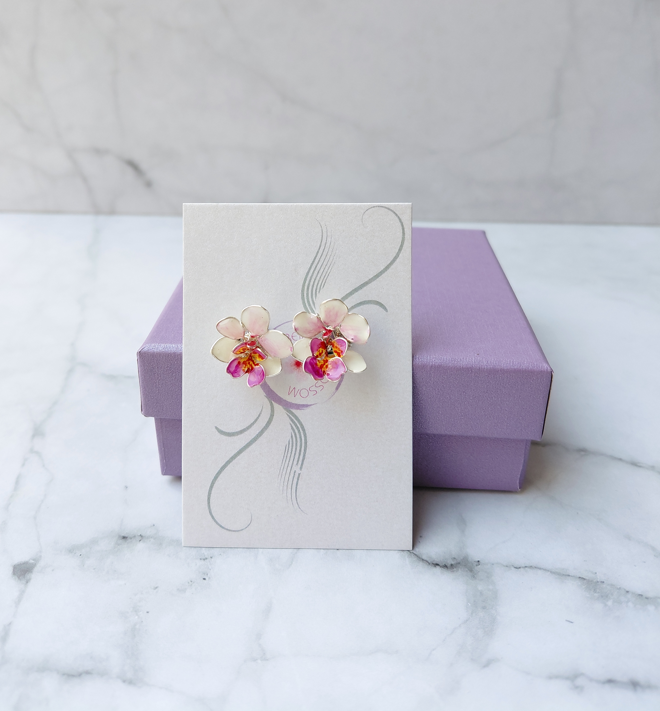 Vanda Miss Joaquim Orchid Stud earrings