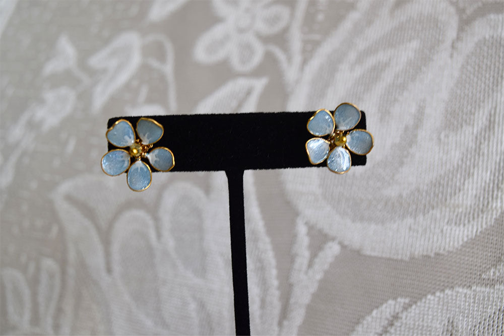 Forget Me Not Stud earrings, Sky Blue flower studs