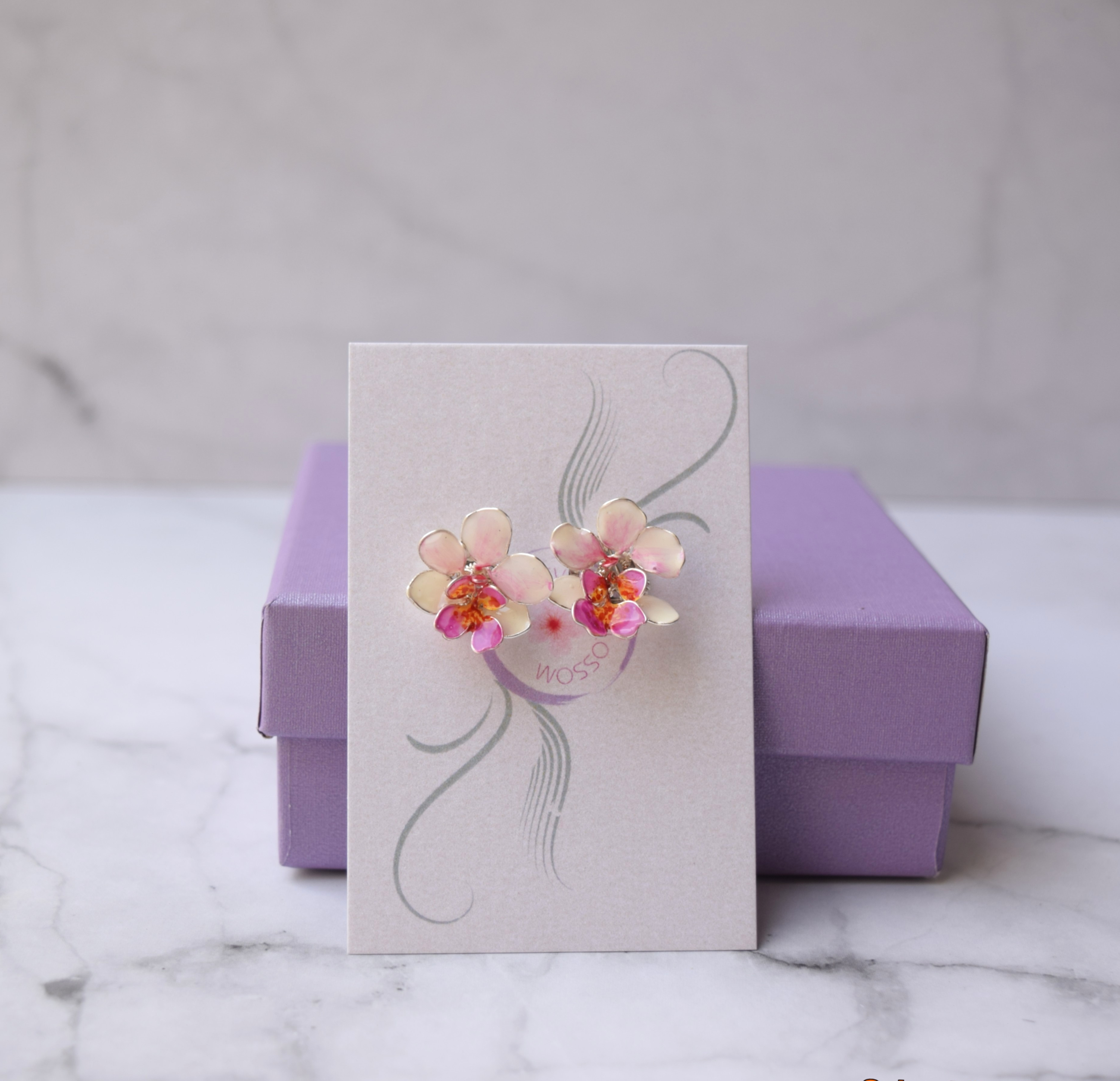Vanda Miss Joaquim Orchid Stud earrings