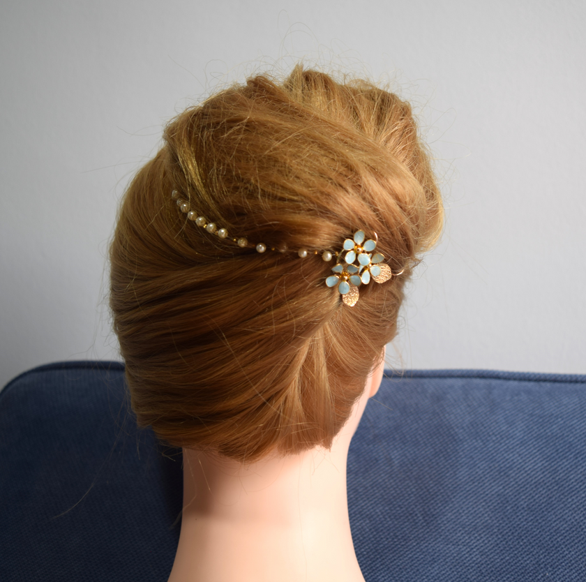 Bridal hair vine Forget Me Not flowers