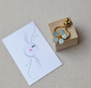 Forget-Me-Not finger ring with slider chain