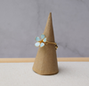 Forget-Me-Not finger ring with slider chain