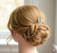 Bridal hair vine Forget Me Not flowers