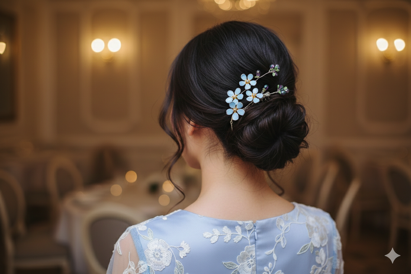 Forget Me Not Hair comb