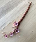 Sakura branch hair stick wooden, Japanese Pink Cherry Blossom