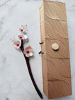 Sakura branch hair stick wooden, Japanese Pink Cherry Blossom