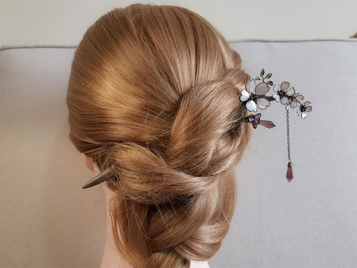 White Blossom Hair stick