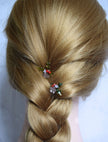 Faux Holly Cherry Hair pins
