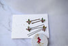 Holly Faux or Cherry leaves hair pins and forks for Christmas