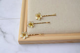 Frangipani hair pins