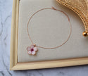 Rose gold Cherry Blossom necklace set